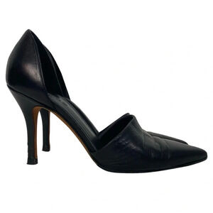 Vince Black Leather High Heels Womens 6 D’ Orsay Pumps Pointed Toe Shoes